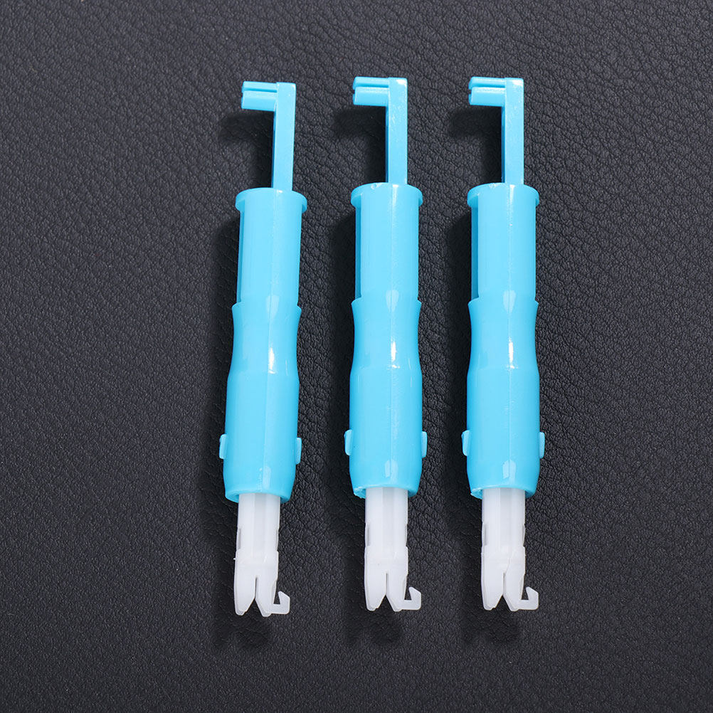 Needle Threader Tool - ที่ร้อยด้ายอัตโนมัติ 5 ชิ้น ทำจากโลหะและพลาสติก ทนทาน ใช้กับจักรเย็บผ้า