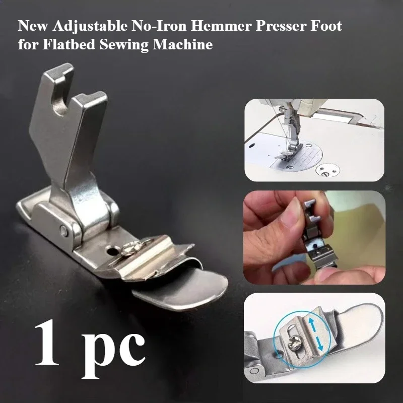 Textile Sewing Machines - ตีนผีเย็บผ้าแบบปรับได้ ไม่ต้องใช้เตารีด สำหรับจักรเย็บผ้าแบบราบ ออกแบบมาสำหรับจักรเย็บผ้าแบบราบ