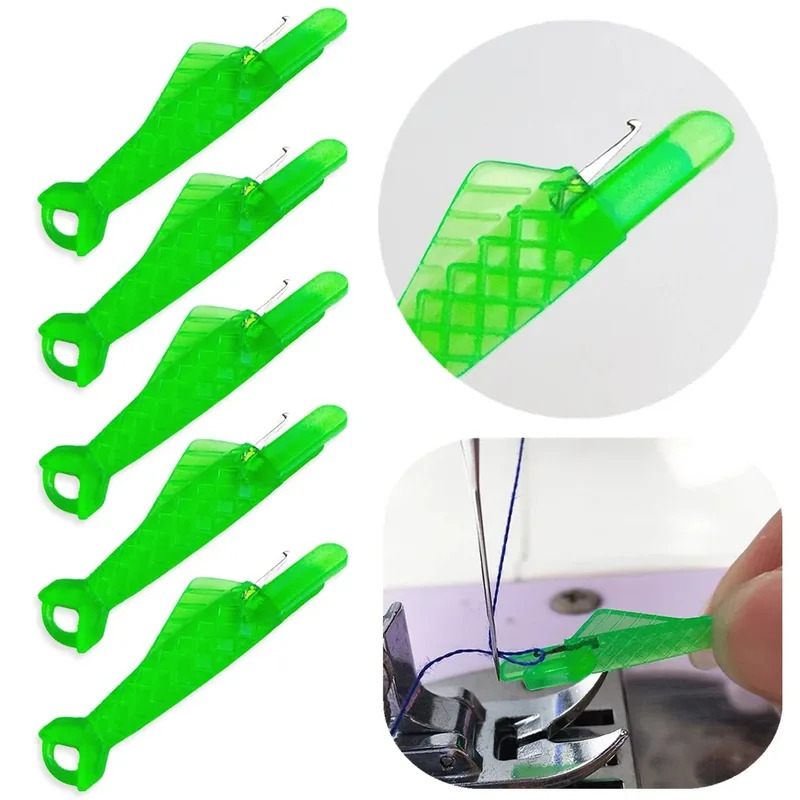 Needle Threader Tool - 1/10/40pcs ได้อย่างรวดเร็วอัตโนมัติเข็ม DIY เย็บเครื่องมือสีเขียวปลา Threader บ้านมือเครื่องเย็บด้ายอัตโนมัติอุปกรณ์
