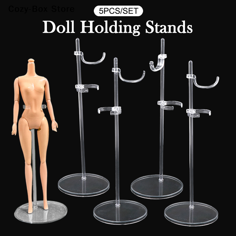 Dress Form Mannequin - ขาตั้งตุ๊กตาแบบใส ปรับได้ 5 ชิ้น ใช้ได้กับตุ๊กตาหลายแบบ สำหรับโชว์ตุ๊กตา