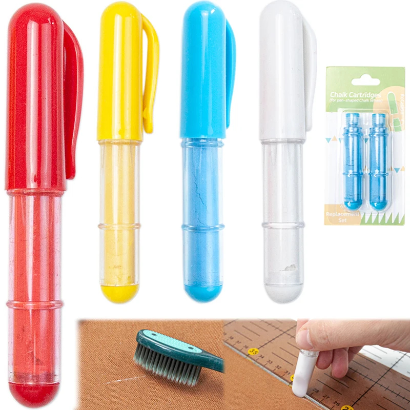 Textile Sewing Patterns - ชอล์กผ้า Erasable ดินสอผ้าสําหรับช่างตัดเสื้อเครื่องหมายเสื้อผ้ารูปแบบ Patchwork Crafting เย็บปักถักร้อยตัดฟรีเครื่องมือ
