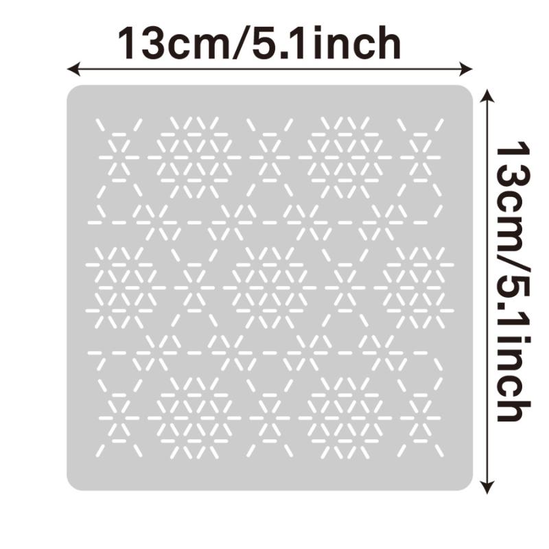 Textile Sewing Patterns - ชุดแม่แบบลายปักซาชิโก แบบนำกลับมาใช้ใหม่ได้ สำหรับงานฝีมือ DIY งานควิลท์ ตกแต่งบ้าน