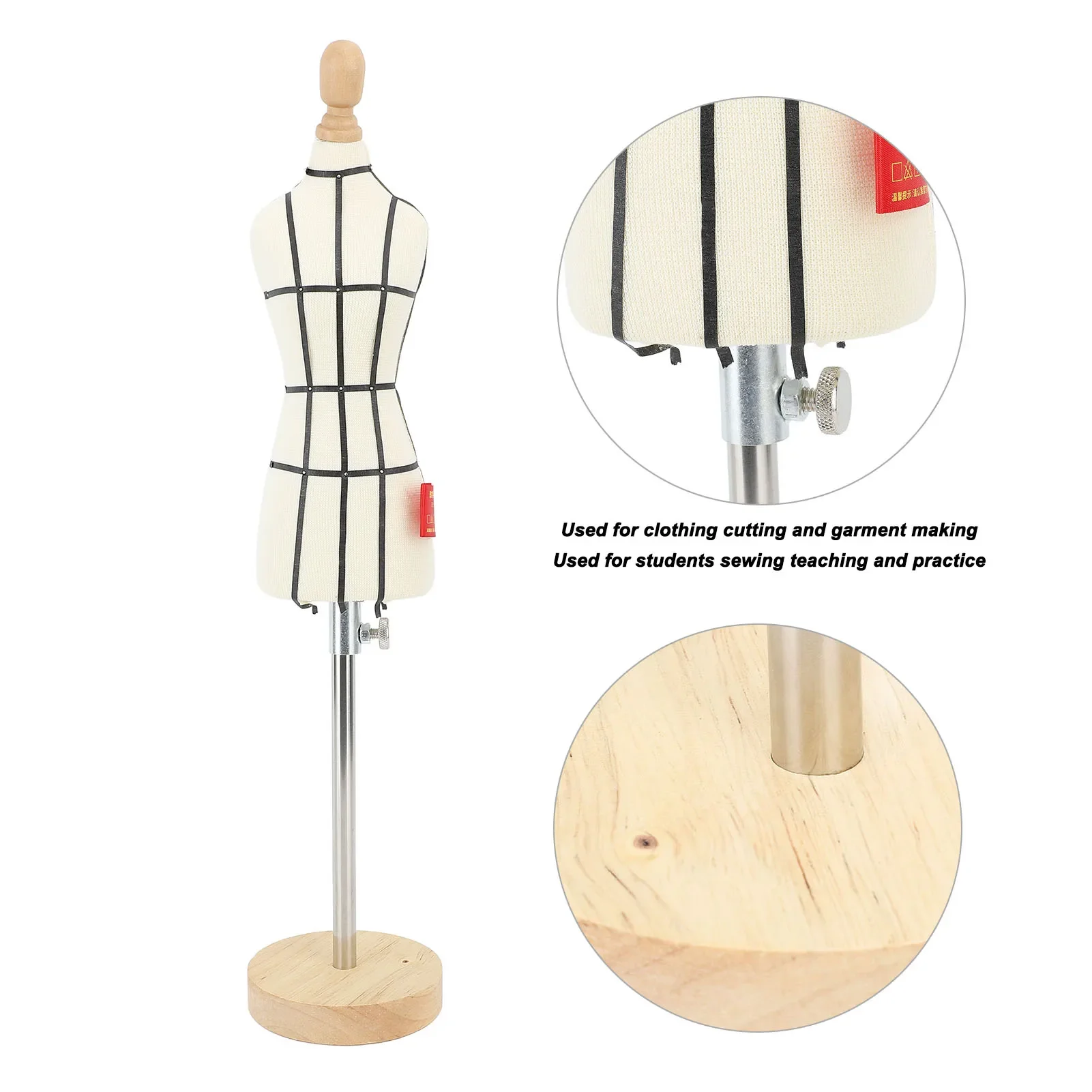 โมเดลชุดเดรสขนาดเล็กพร้อมฐานไม - Dress Form Mannequin บทวิจารณ์และราคา