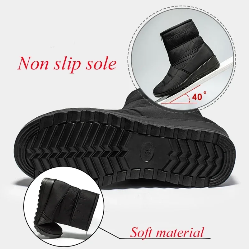 รองเท้าบูทกันน้ำกันลื่นสำหรับผ - Sewing Front Zipper บทวิจารณ์และราคา