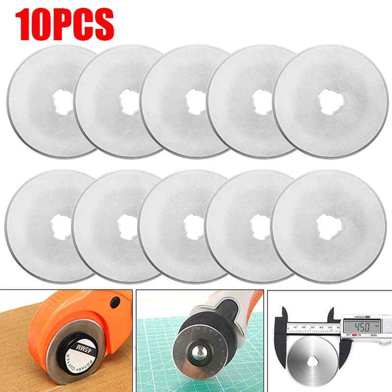 10Pcs ใบมีดตัดโรตารี่ใบเลื่อยว - Rotary Cutter Fabric บทวิจารณ์และราคา