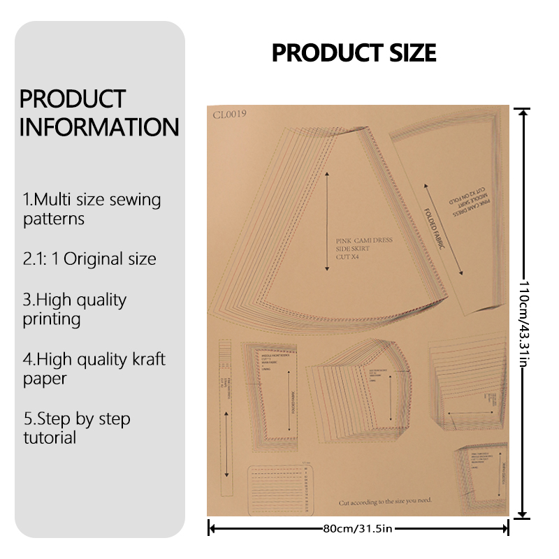 แพทเทิร์นการตัดเย็บชุดเดรสลายด - Textile Sewing Patterns บทวิจารณ์และราคา