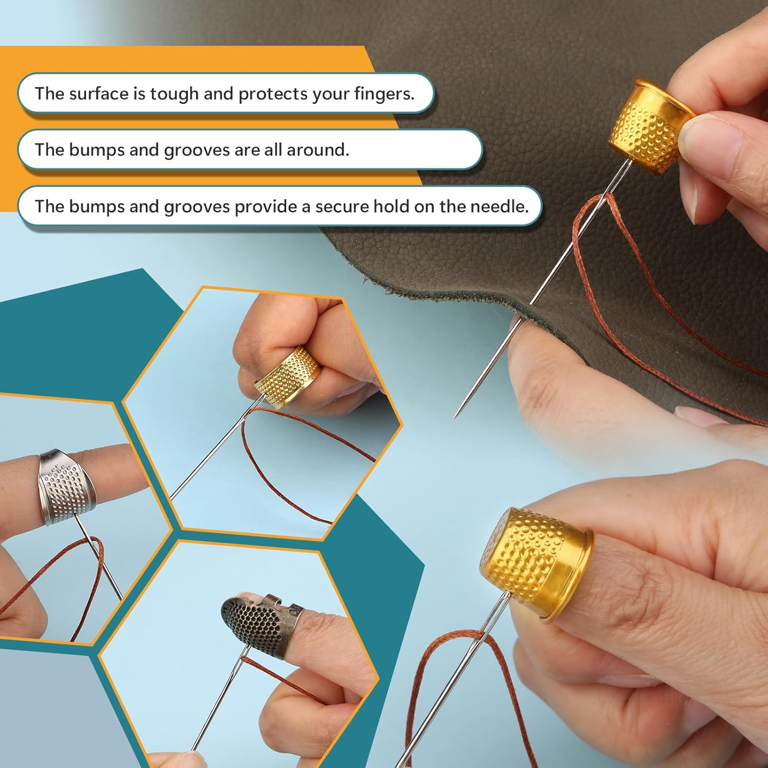 ชุดปลอกนิ้วเย็บผ้า 8 ชิ้น สำหร - Sewing Thimble Metal บทวิจารณ์และราคา