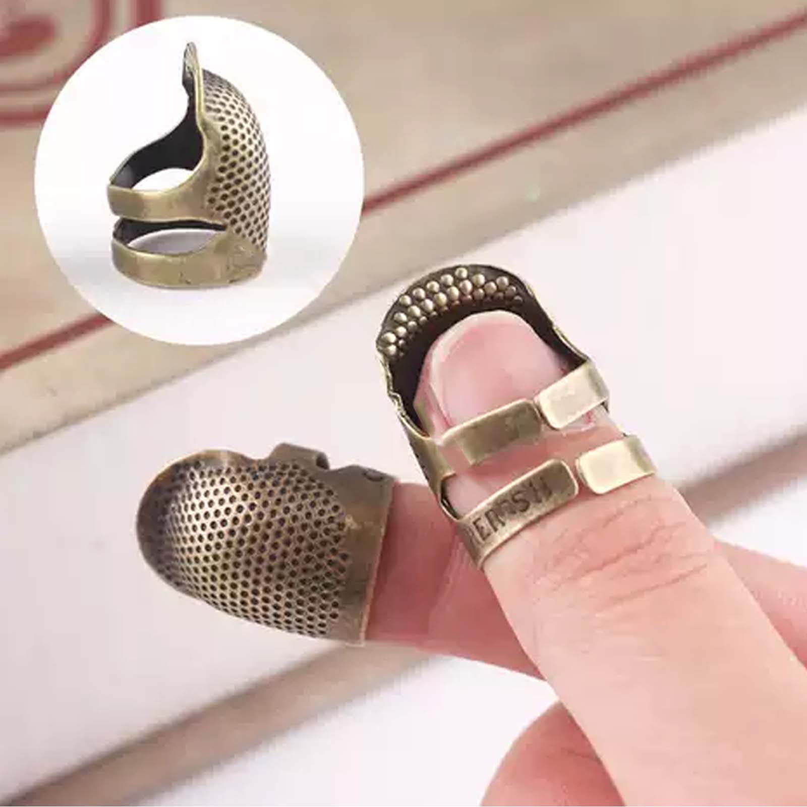 ปลอกนิ้วโลหะแบบปรับได้สำหรับเย - Sewing Thimble Metal บทวิจารณ์และราคา
