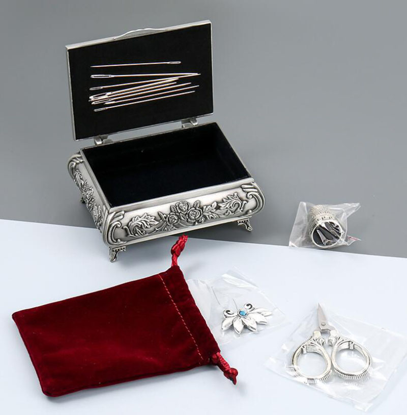 ชุดกรรไกรสำหรับงานปักชุดอุปกรณ - Sewing Thimble Metal บทวิจารณ์และราคา