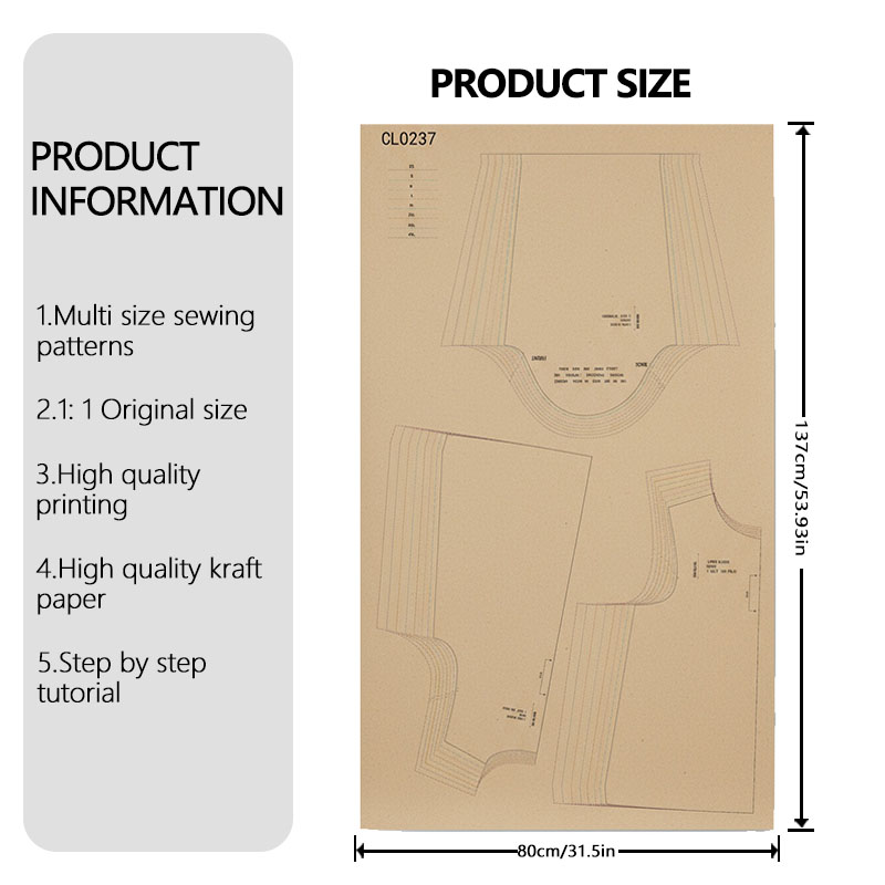 แพทเทิร์นการตัดเย็บเสื้อผ้าลิน - Textile Sewing Patterns บทวิจารณ์และราคา